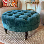 Load image into Gallery viewer, Emerald Green Ottoman
