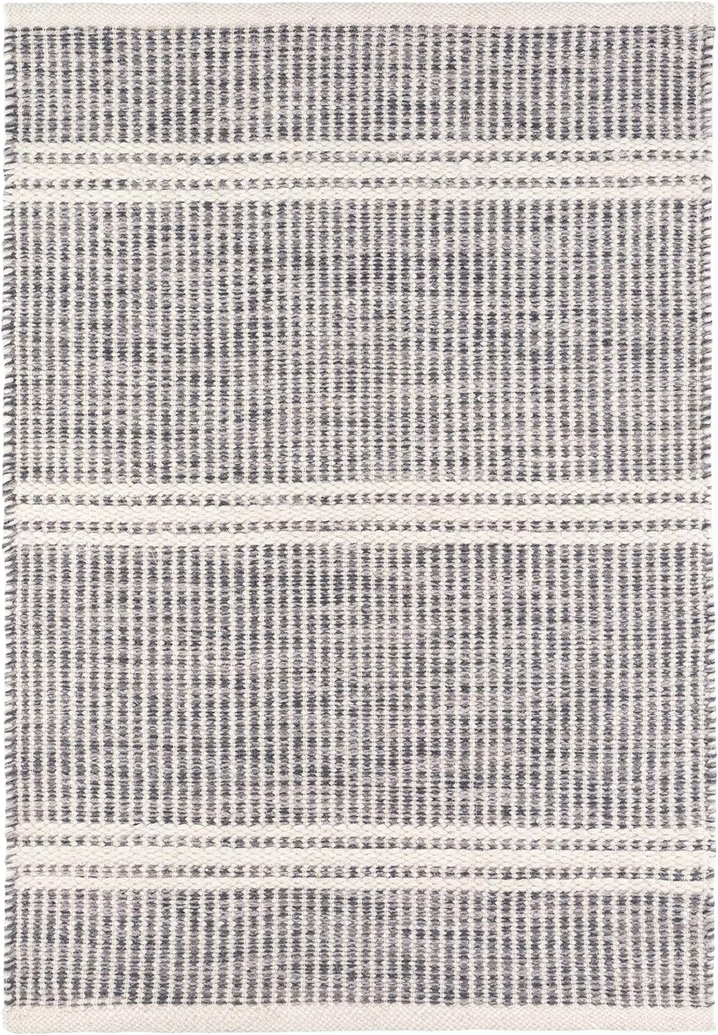Malta Grey Handwoven Wool Rug by Annie Selke