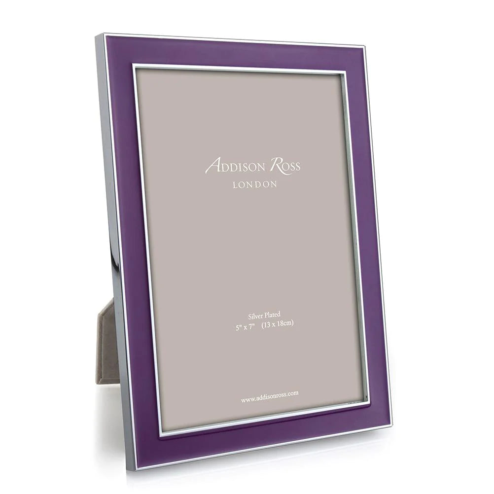 Silver Trim, Purple Enamel Picture Frame by Addison Ross