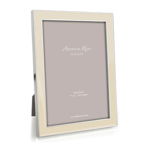 Silver Trim, Vanilla Enamel Picture Frame by Addison Ross