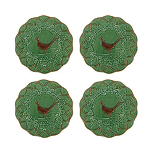 Woods Snack Plate Pheasant (Set of 4) by Bordallo Pinheiro