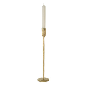 Large Gold Forged Candlestick