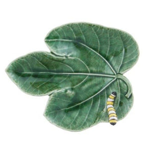 Fig Tree Leaf with Caterpillar by Bordallo Pinheiro