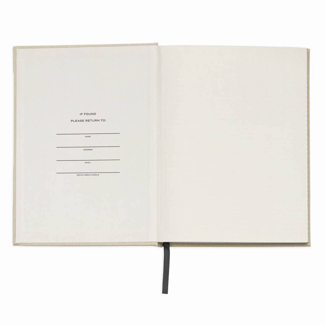 Linen 'Note To Self' Journal (Cream)