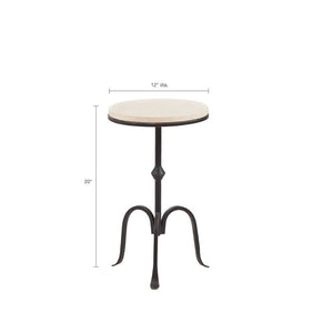 Creame Marble Accent Table