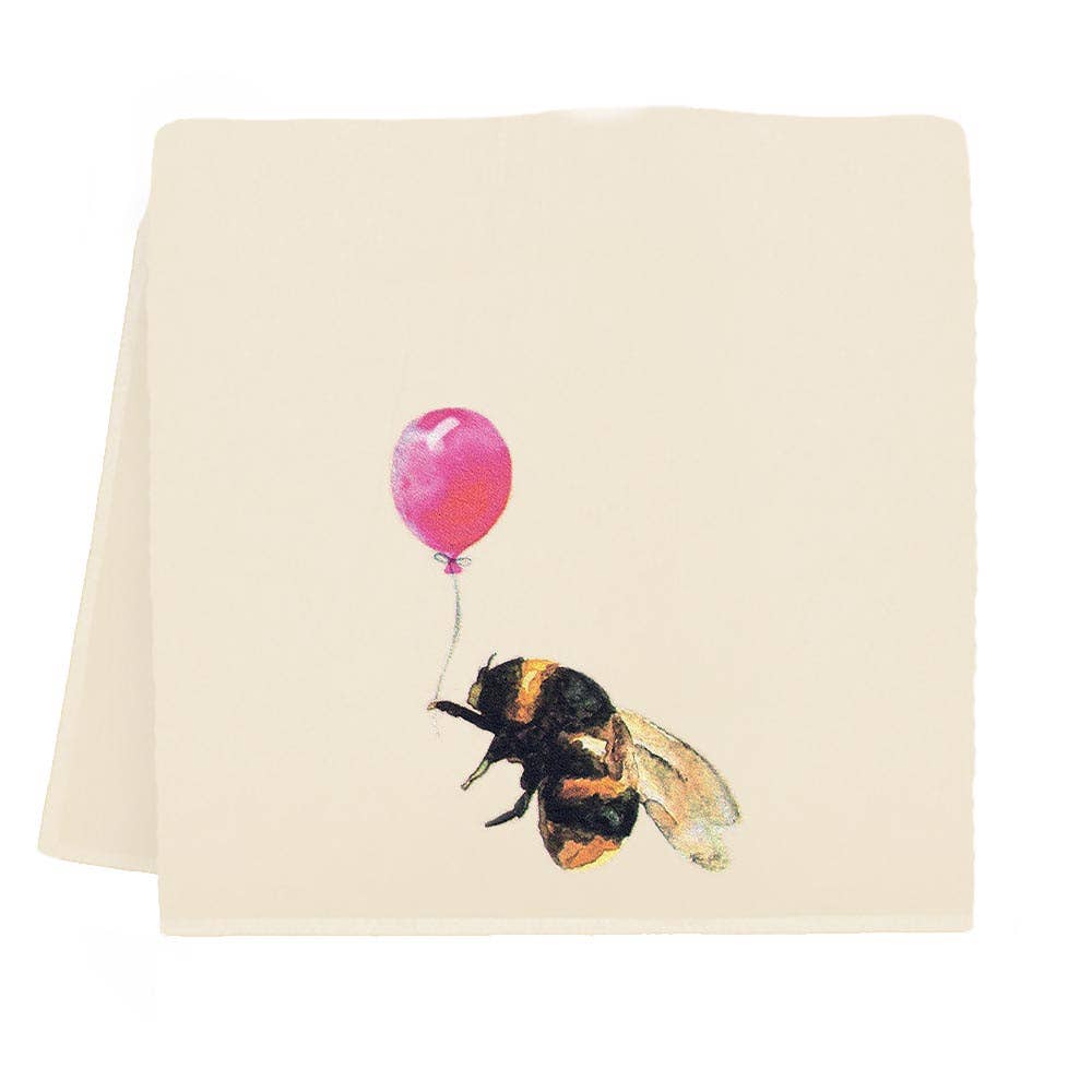 Bee with Balloon Tea Towel