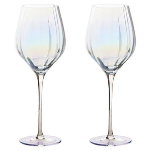 Pearl Coloured Wine Glasses, (Set of 2)