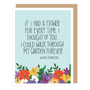 Alfred Tennyson Garden Quote Card
