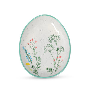 Spring Wildflower Egg Shaped Platter