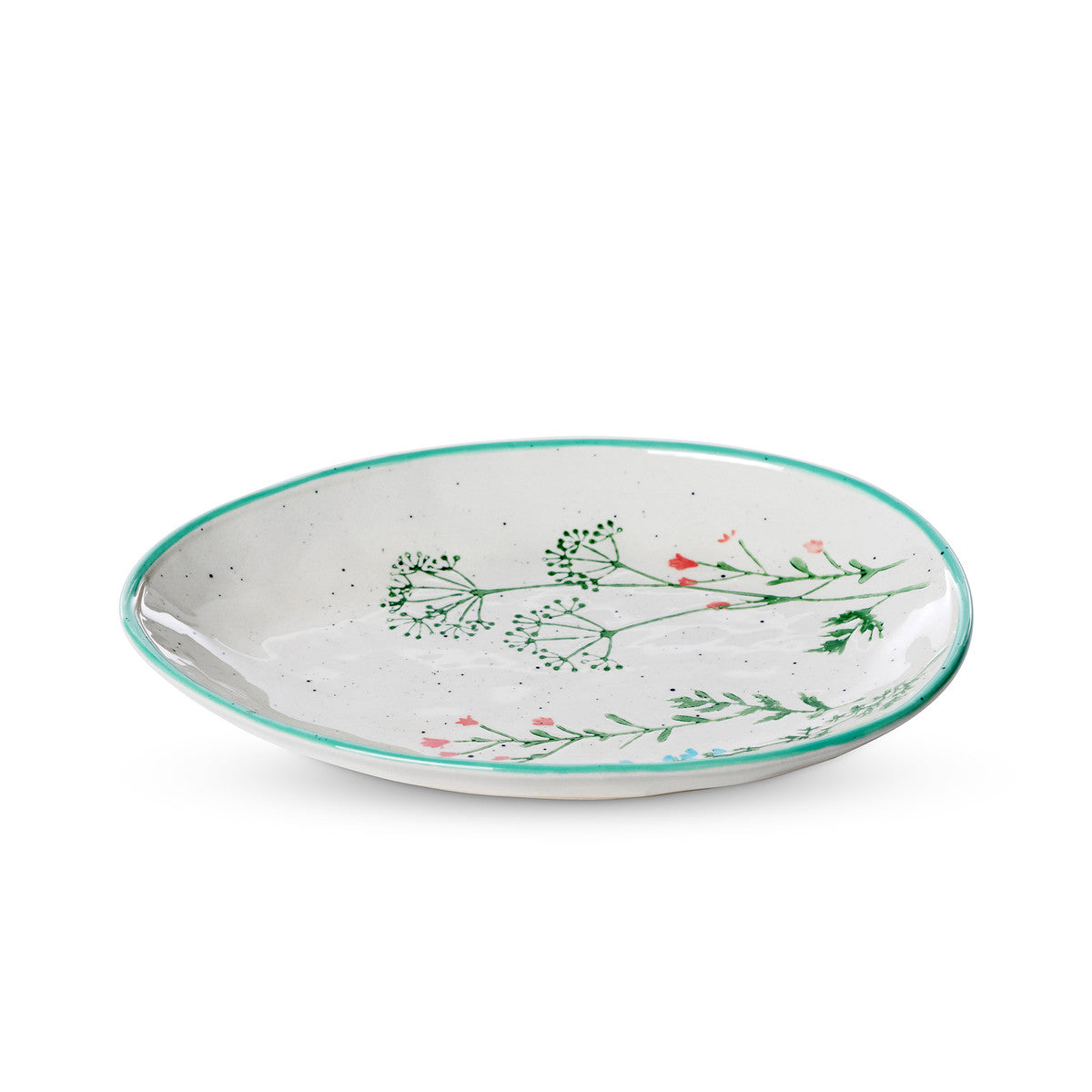 Spring Wildflower Egg Shaped Platter