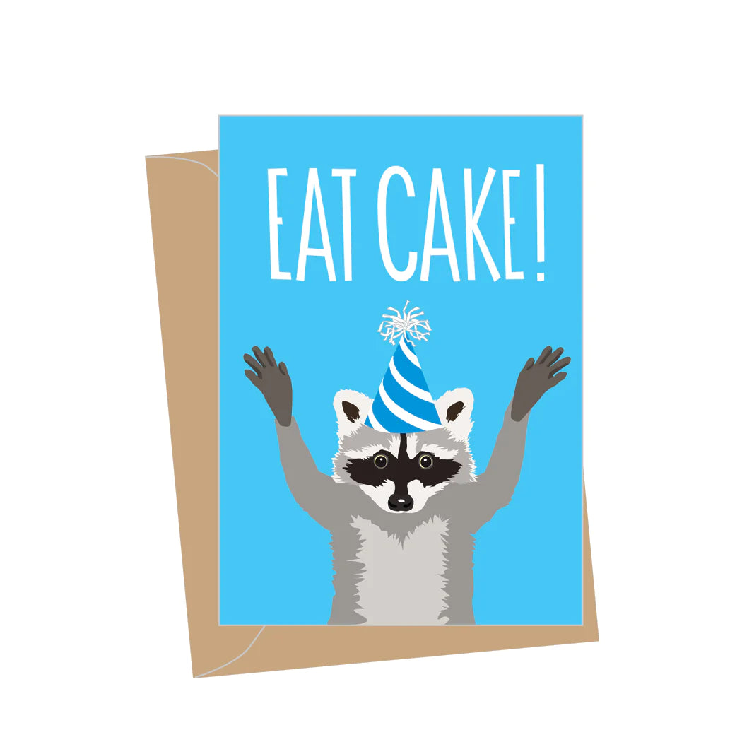 Mini Birthday Raccoon Card