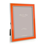 Load image into Gallery viewer, Silver Trim, Orange Enamel Picture Frame by Addison Ross

