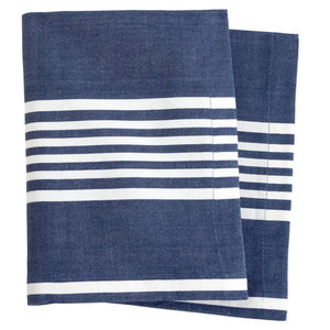 Bistro Stripe Indigo Napkin by Annie Selke