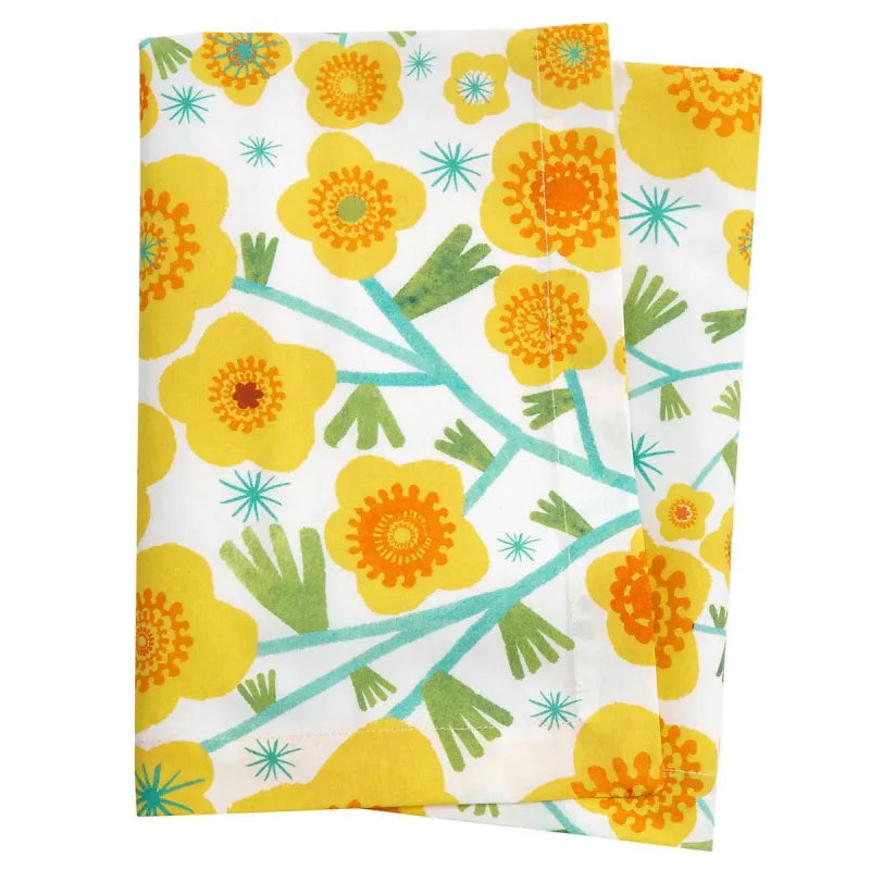 Silly Sunflowers Yellow Napkin by Annie Selke