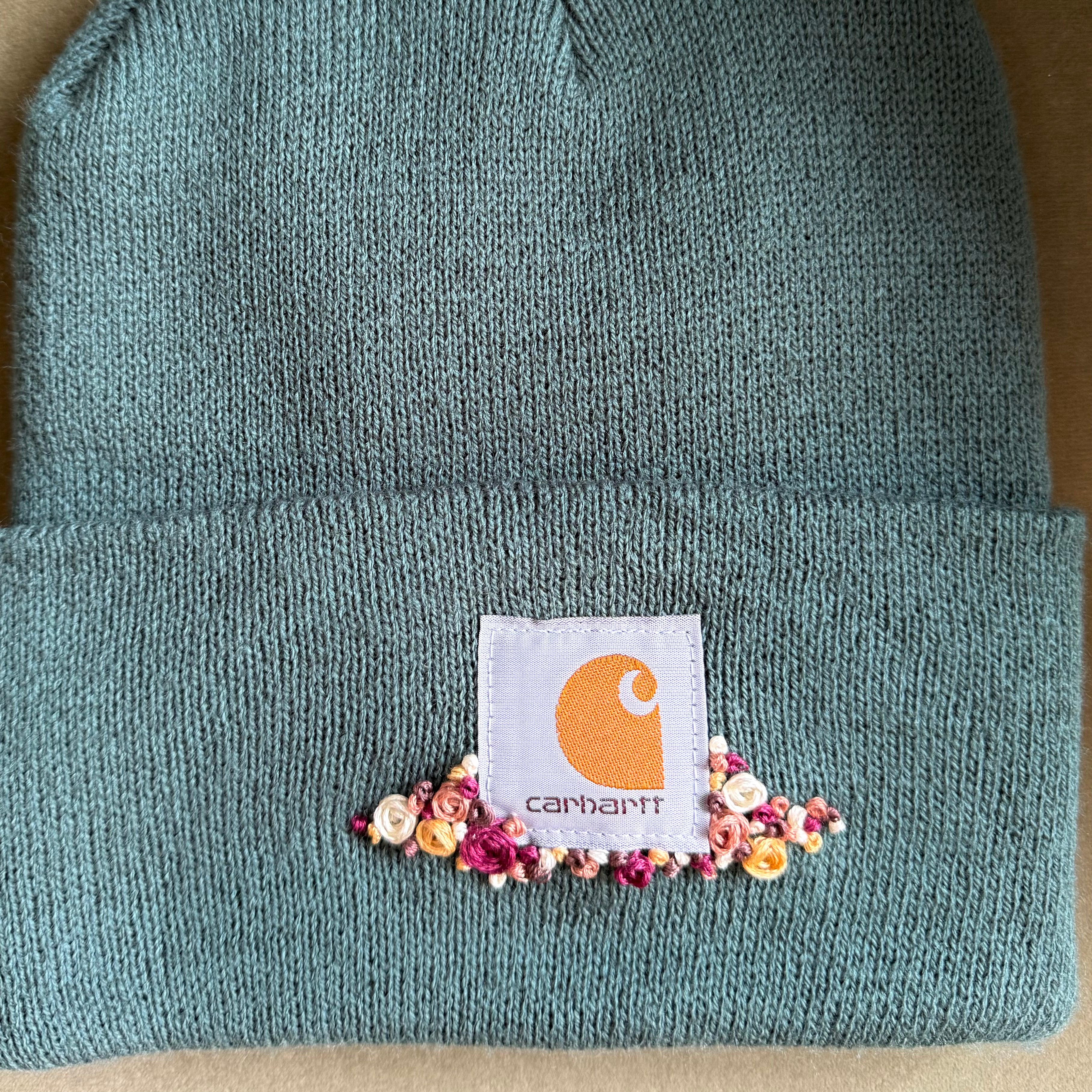 Custom Floral Embroidered Beanies