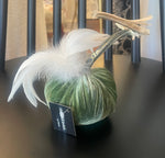 Load image into Gallery viewer, Hot Skwash Silk Velvet Pumpkins with Feather Plume (4 Inch)
