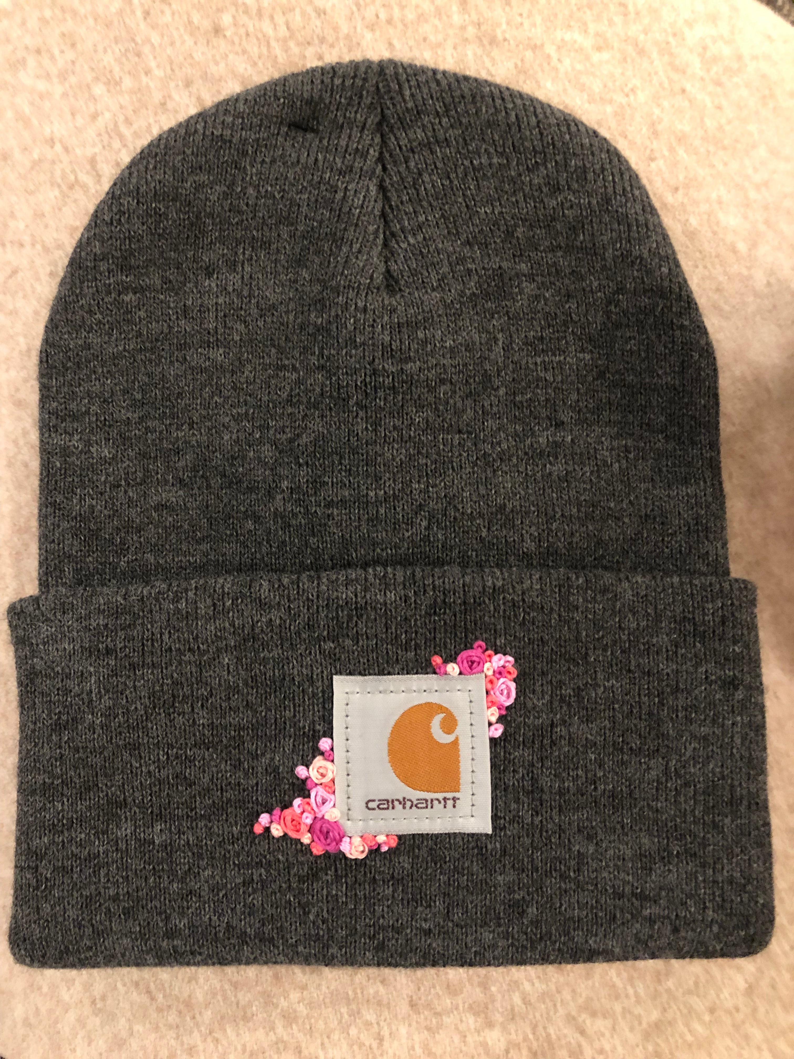 Custom Floral Embroidered Beanies