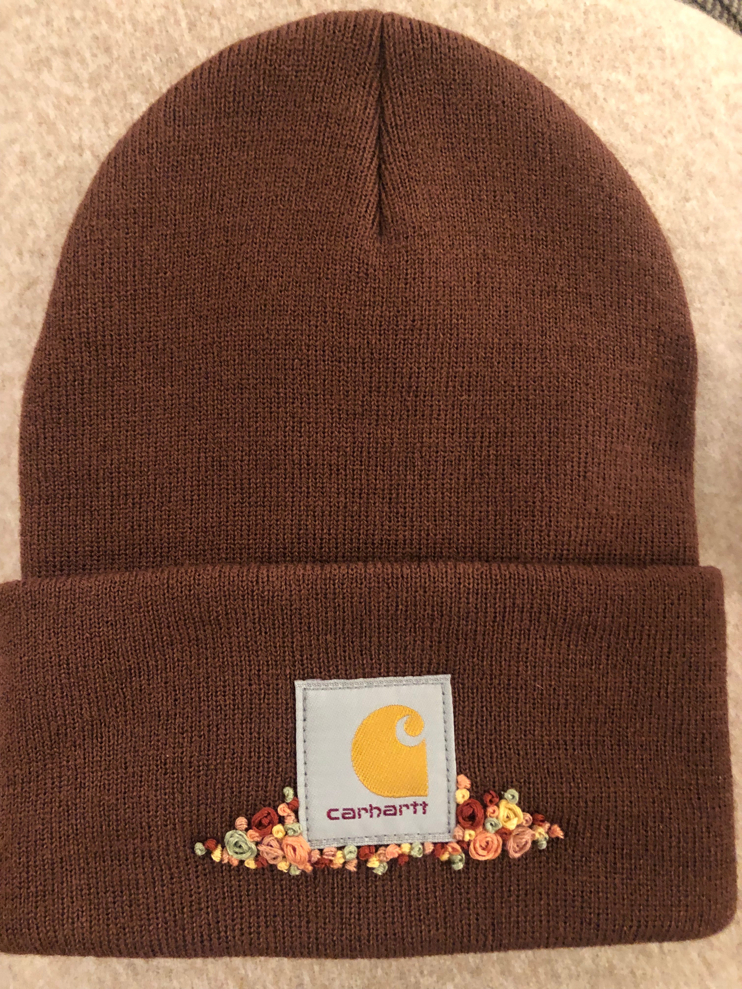 Custom Floral Embroidered Beanies