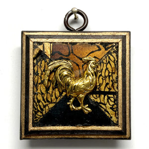 Wooden Frame with Rooster on Coromandel by Museum Bees