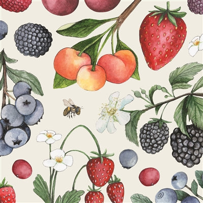 Wild Berry Napkins by Hester & Cook