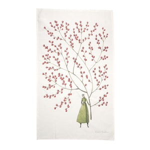 Red Berries Tea Towel By Laura Stoddart