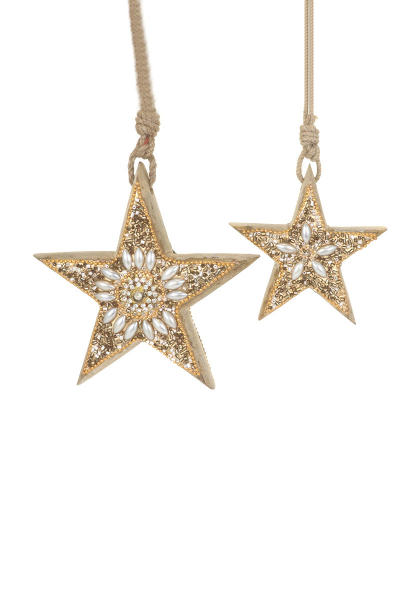 Beaded Boho Star- Set of 2 Assorted