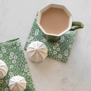 Green Calico Napkins by Hester & Cook