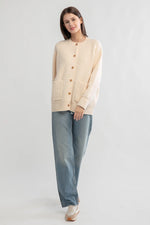 Load image into Gallery viewer, Confetti Chunky Cardigan in Beige
