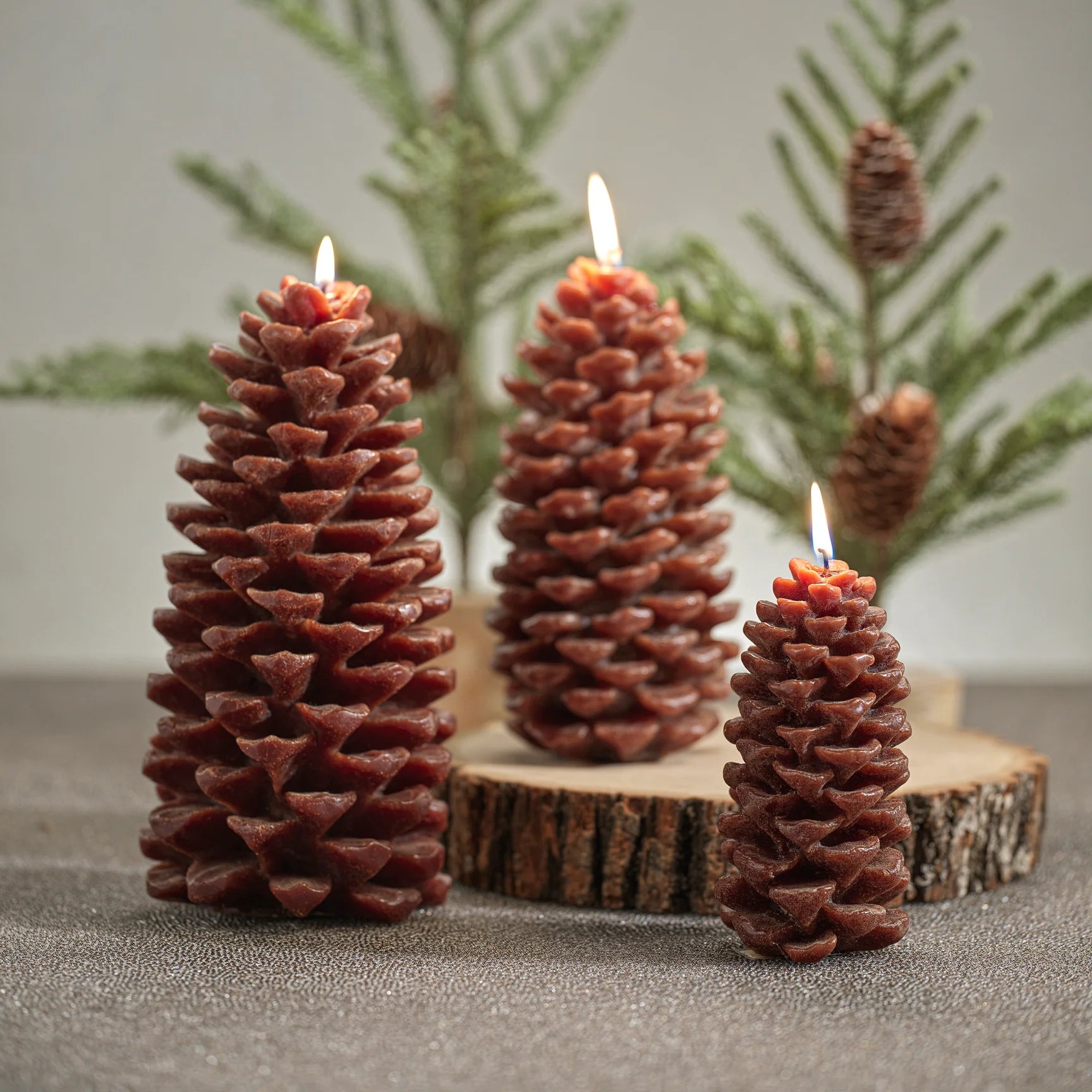 Pine Cone Candle