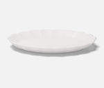 Load image into Gallery viewer, Iris White Scallop Melamine Oval Serving Platter
