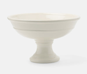 Ivory Footed Serving Bowl by Blue Pheasant. Hudson Valley NY. Pine Plains 12567. Small Business