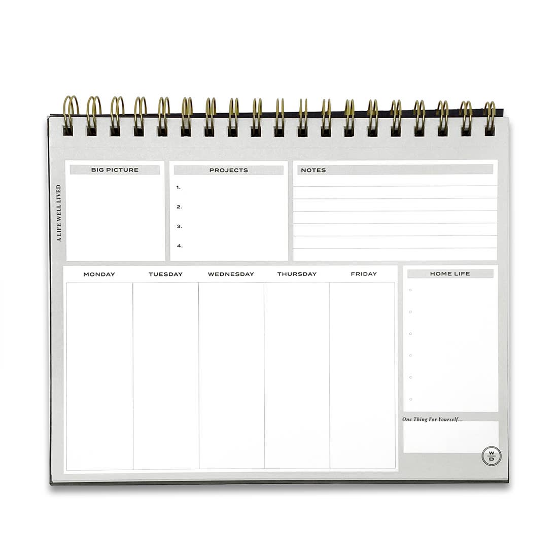 'Stay On Track' Desktop Notepad (Black)