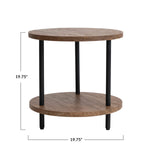 Load image into Gallery viewer, Wood &amp; Metal Side Table
