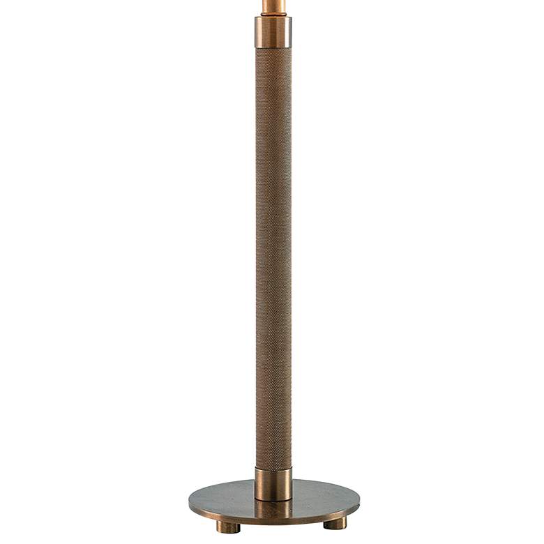 Aged Brass Knurled Metal Table Lamp by Port68