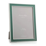 Load image into Gallery viewer, Silver Trim, Fern Green Enamel Picture Frame by Addison Ross

