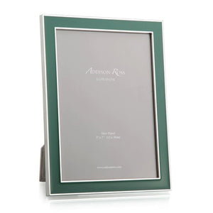 Silver Trim, Fern Green Enamel Picture Frame by Addison Ross