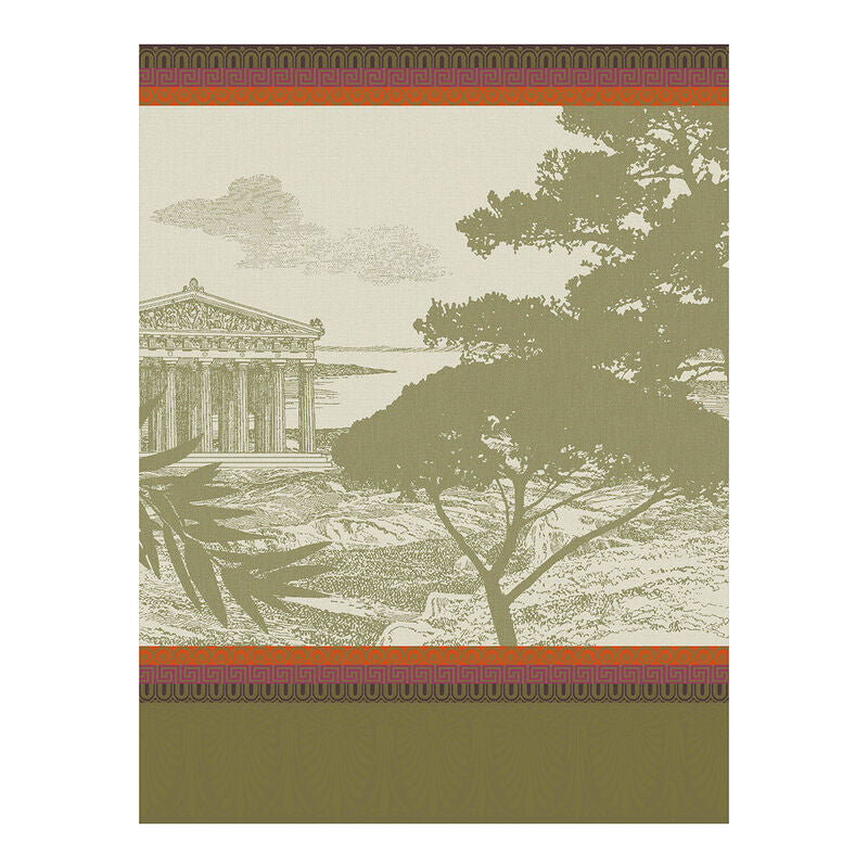 Tea towel Voyage en Grèce Cotton by Le Jacquard Francais