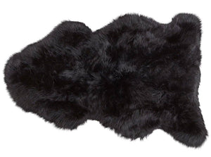 Eco Tanned Sheepskin Rug/Throw: Black