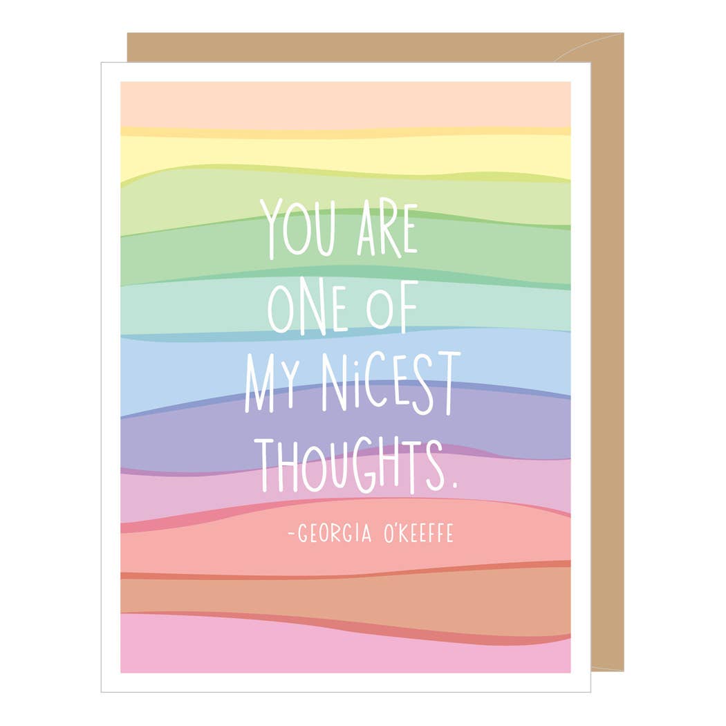 Georgia O'Keeffe 'Nicest Thoughts' Quote Card