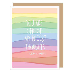 Georgia O'Keeffe 'Nicest Thoughts' Quote Card