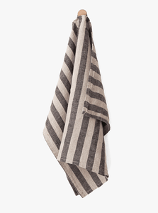 Linen Tea Towel (Dark Stripes)