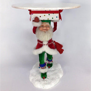 Short Santa Elf Holding Tray by Katherine's Collection