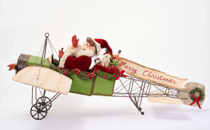 Santa In a Plane by Katherine's Collection