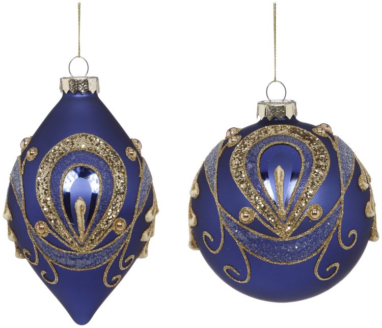 Elegant Blue Ornament (Oval)