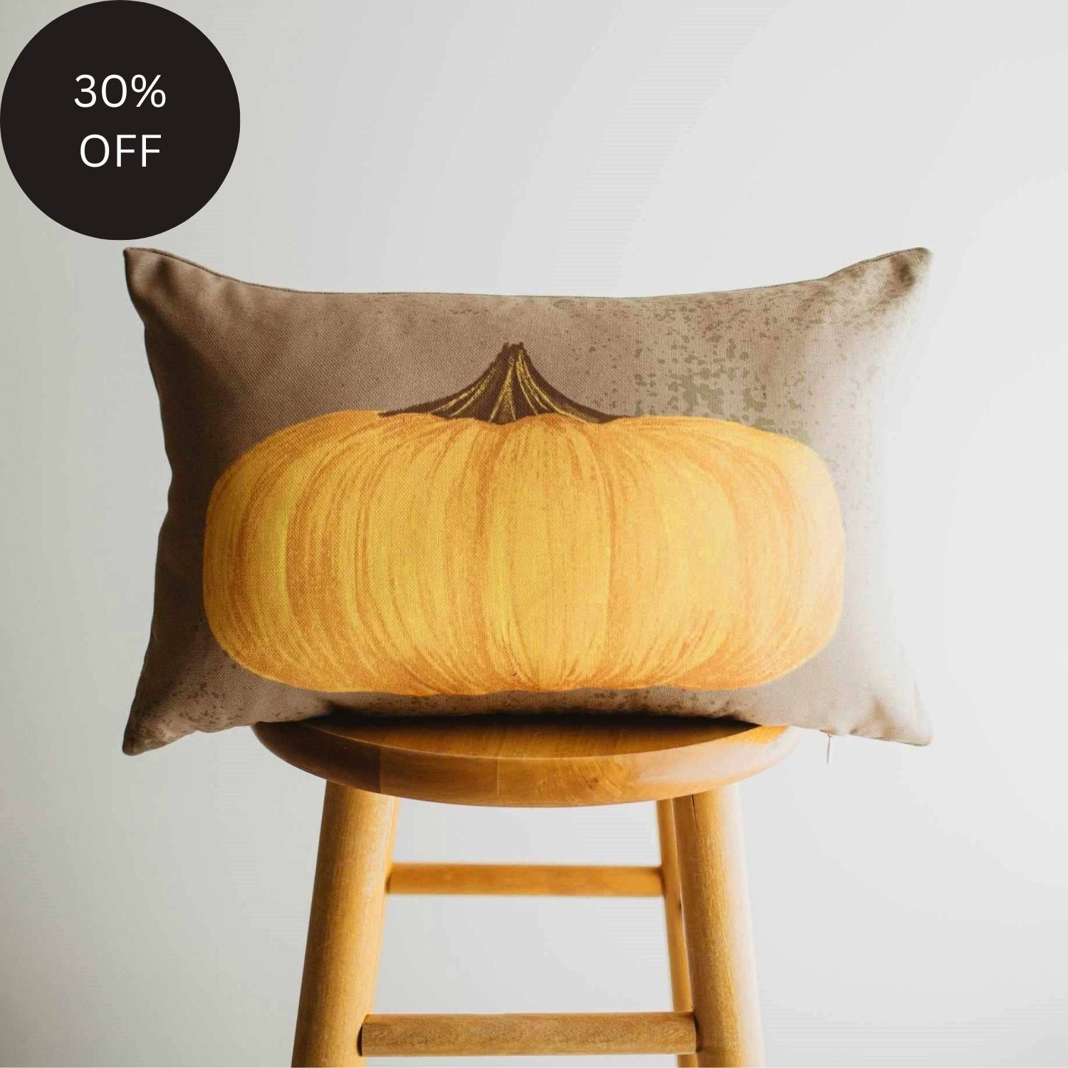 Flat Fall Pumpkin Pillow