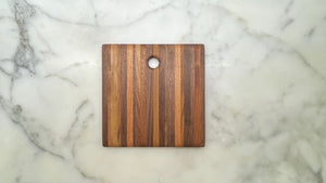 Wood Serving Board-Square With Hole by Phil Gautreau