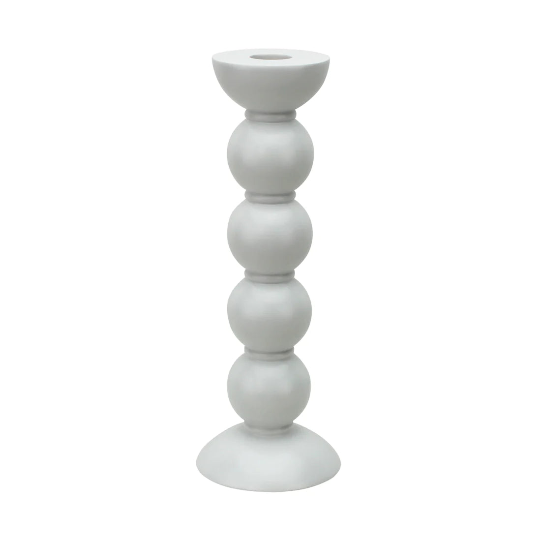 Tall White Bobbin Candlestick by Addison Ross