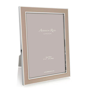 Silver Trim,Cappucino Enamel Picture Frame by Addison Ross
