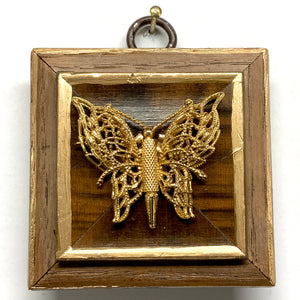 Wooden Frame with Butterfly by Museum Bees