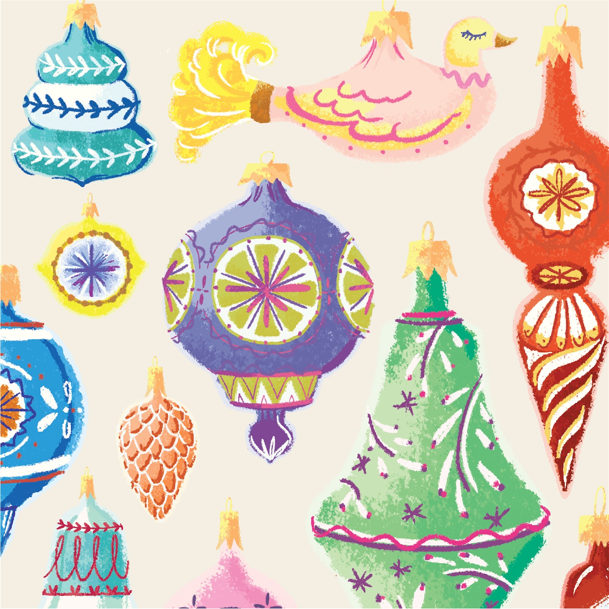 Ornaments Cocktail Napkins. Hester and Cook. Pine Plains 12567. Hudson Valley NY